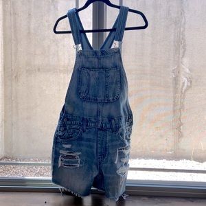 American Eagle Jean Short Overalls
